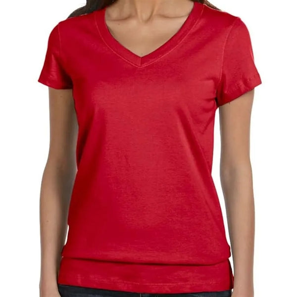 Bella Ladies Jersey Short-Sleeve V-Neck T-Shirt