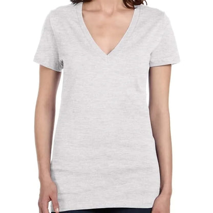 Bella Ladies Jersey Short-Sleeve Deep V-Neck T-Shirt