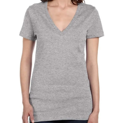Bella Ladies Jersey Short-Sleeve Deep V-Neck T-Shirt