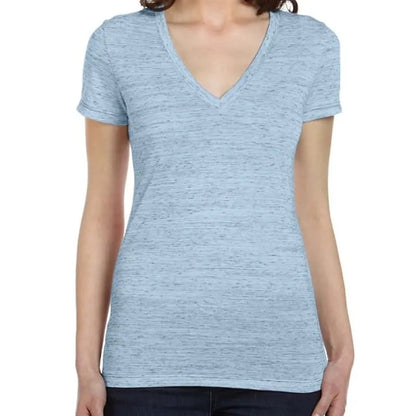 Bella Ladies Jersey Short-Sleeve Deep V-Neck T-Shirt