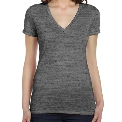 Bella Ladies Jersey Short-Sleeve Deep V-Neck T-Shirt