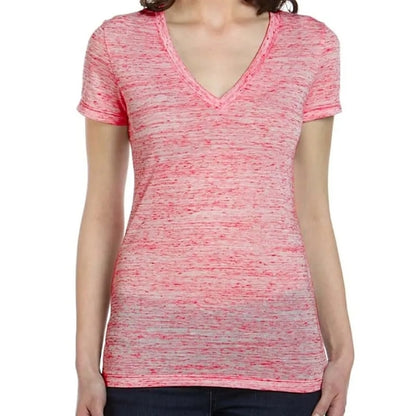 Bella Ladies Jersey Short-Sleeve Deep V-Neck T-Shirt