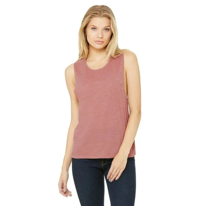 Bella Ladies Flowy Scoop Muscle Tank