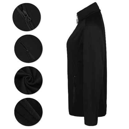Women's Full Zip Heathered Stretch Fleece Jacket