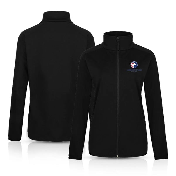 Women's Full Zip Heathered Stretch Fleece Jacket