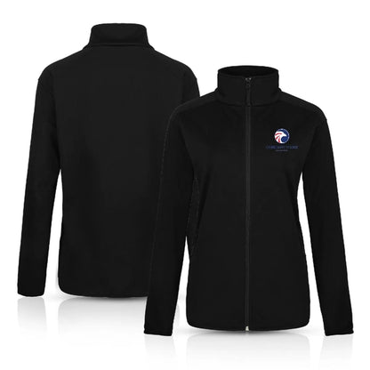 Women's Full Zip Heathered Stretch Fleece Jacket