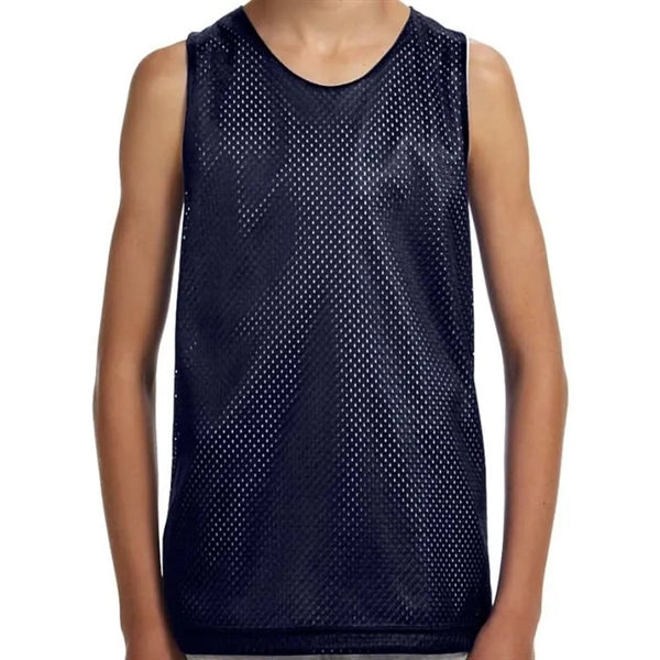 A4 Youth Reversible Mesh Tank Top