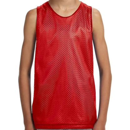 A4 Youth Reversible Mesh Tank Top