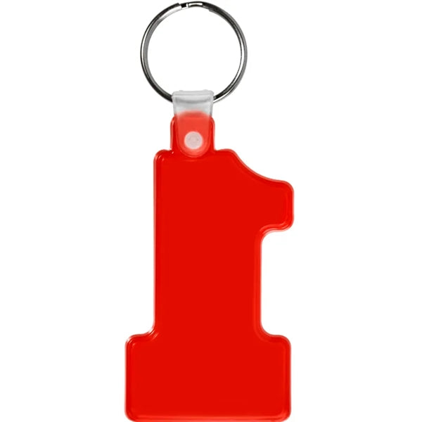 Number One Soft Plastic Keychains