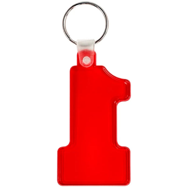 Number One Soft Plastic Keychains