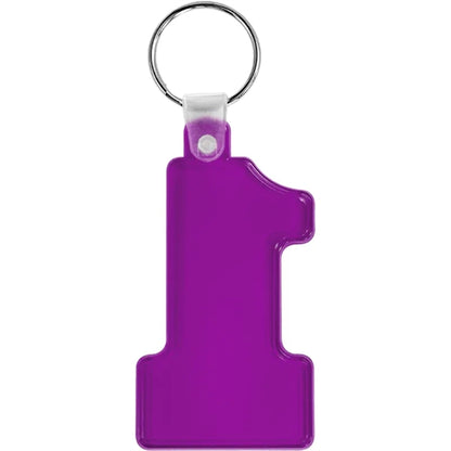 Number One Soft Plastic Keychains