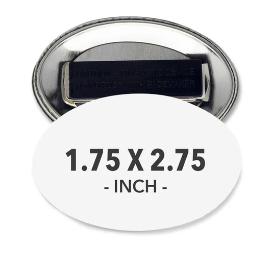 1.75 X 2.75 Inch Oval Wearable Clothing Magnet Buttons