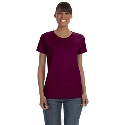 Custom Embroidered Ladies Basic Cotton T-Shirts