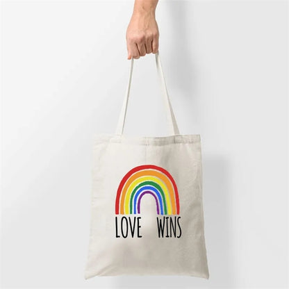 Custom LGBTQ Pride Everyday Cotton Tote Bags
