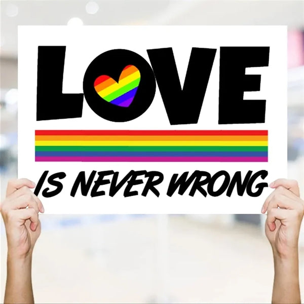 Custom LGBTQ Pride Hand Held Signs