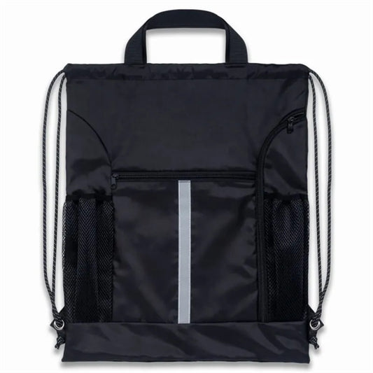 Drawstring Sports Backpack Bags With Bottle Holders