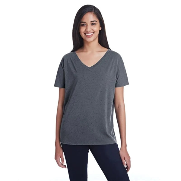 Threadfast Apparel Ladies' Triblend Fleck Short-Sleeve V-...