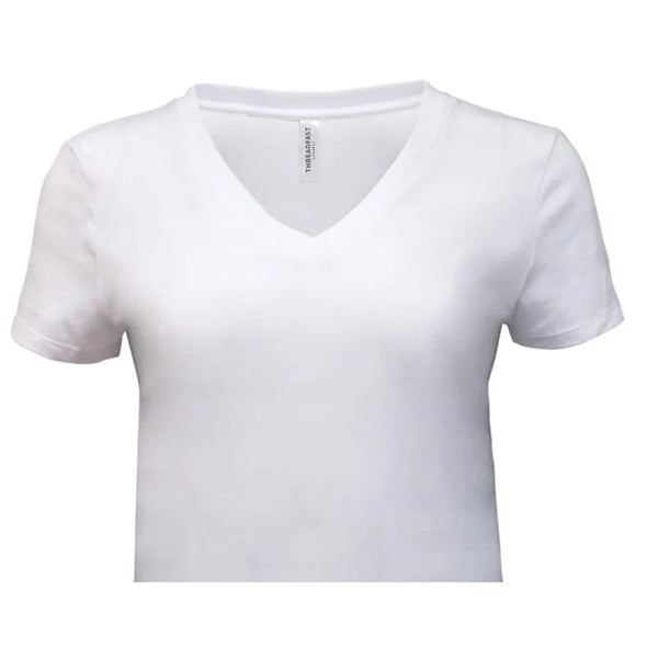 Threadfast Apparel Ladies' Invisible Stripe V-Neck T-Shirt