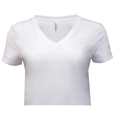Threadfast Apparel Ladies' Invisible Stripe V-Neck T-Shirt