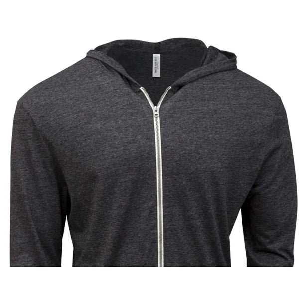Threadfast Apparel Unisex Triblend Full-Zip Light Hoodie
