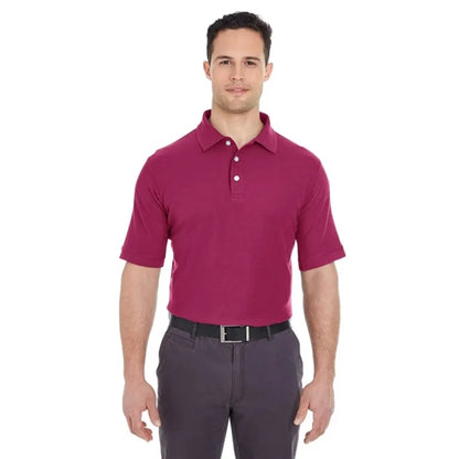 UltraClub Men's Platinum Honeycomb Pique Polo