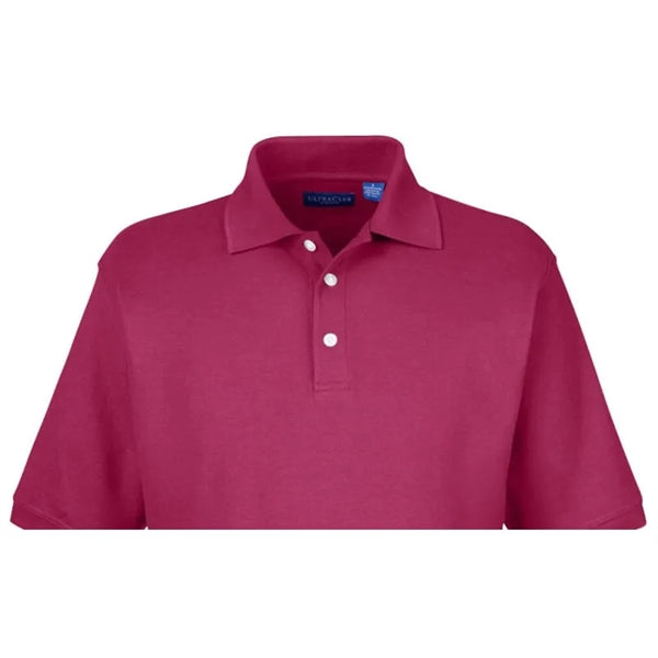 UltraClub Men's Platinum Honeycomb Pique Polo