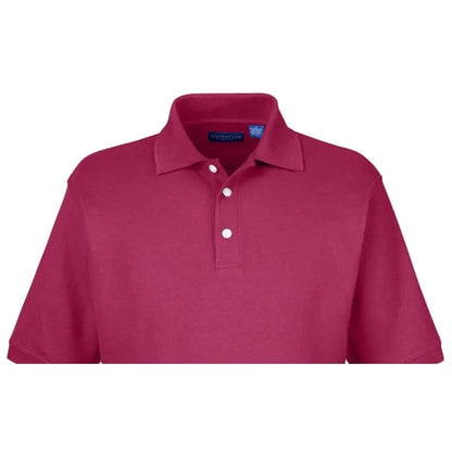 UltraClub Men's Platinum Honeycomb Pique Polo