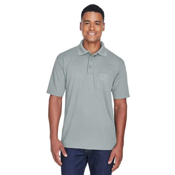 UltraClub Adult Cool & Dry Mesh Pique Polo With Pocket