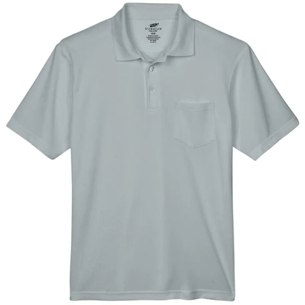 UltraClub Adult Cool & Dry Mesh Pique Polo With Pocket