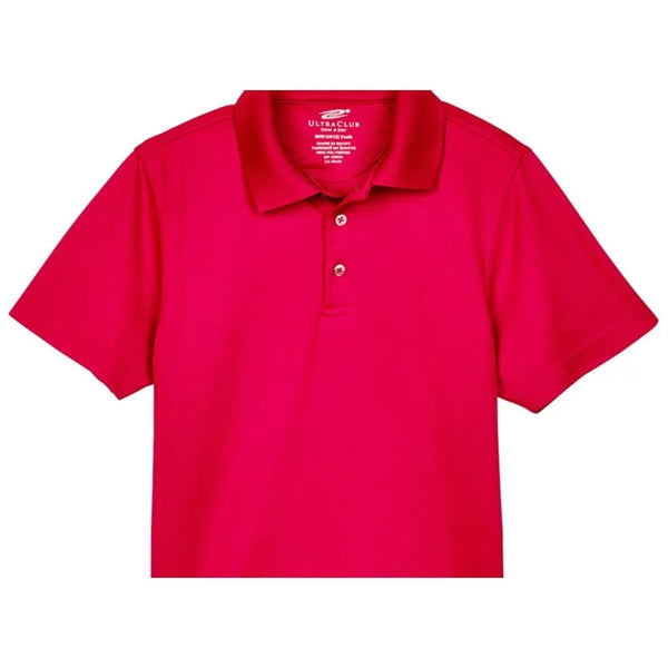 UltraClub Youth Cool & Dry Mesh Pique Polo