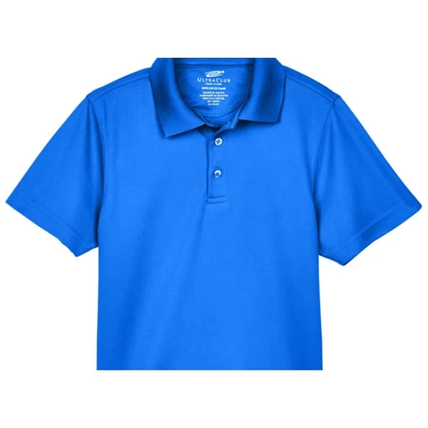 UltraClub Youth Cool & Dry Mesh Pique Polo