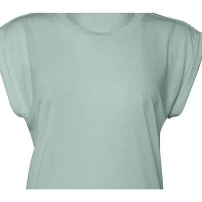 Bella + Canvas Ladies' Flowy Muscle T-Shirt With Rolled Cuff