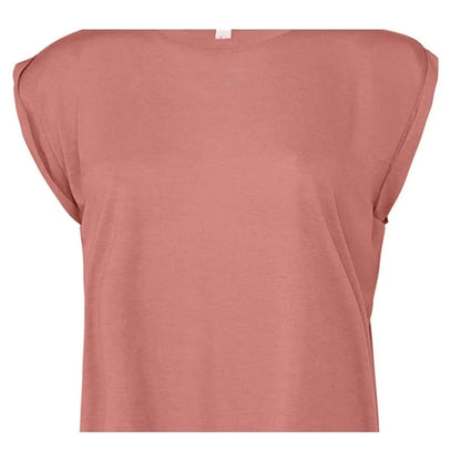 Bella + Canvas Ladies' Flowy Muscle T-Shirt With Rolled Cuff