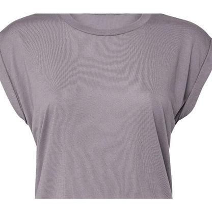 Bella + Canvas Ladies' Flowy Muscle T-Shirt With Rolled Cuff