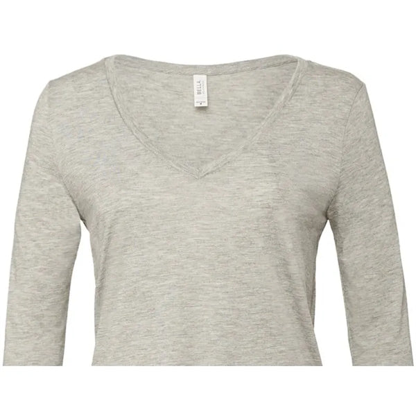 Bella + Canvas Ladies' Flowy Long-Sleeve V-Neck
