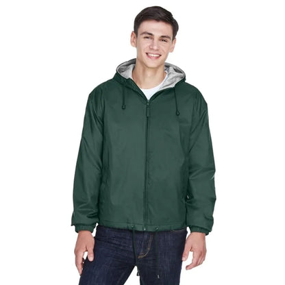 UltraClub Adult Fleece-Lined Hooded Jacket