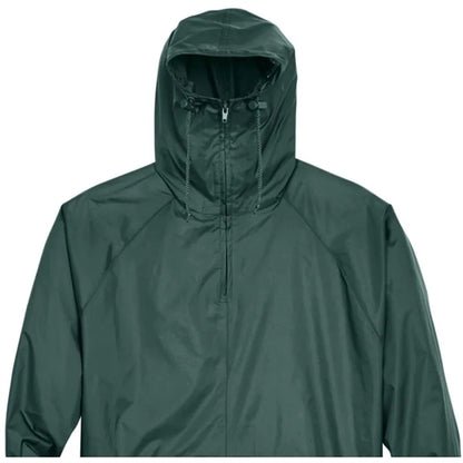 UltraClub Adult Quarter-Zip Hooded Pullover Pack-Away Jacket