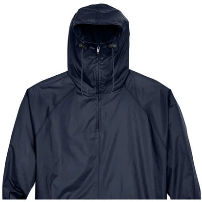 UltraClub Adult Quarter-Zip Hooded Pullover Pack-Away Jacket