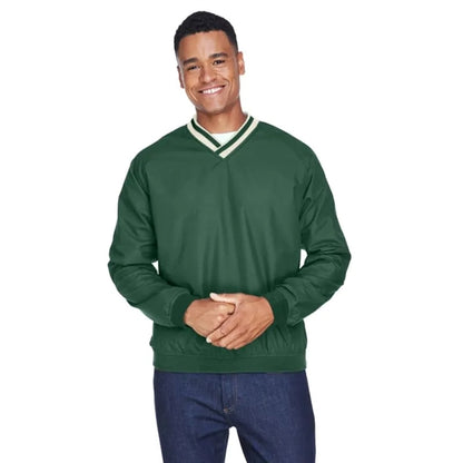UltraClub Adult Long-Sleeve Microfiber Crossover V-Neck W...
