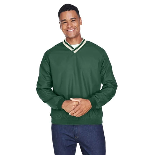 UltraClub Adult Long-Sleeve Microfiber Crossover V-Neck W...