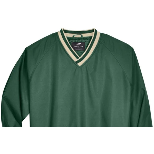 UltraClub Adult Long-Sleeve Microfiber Crossover V-Neck W...