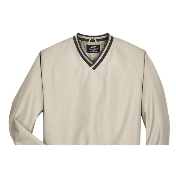 UltraClub Adult Long-Sleeve Microfiber Crossover V-Neck W...