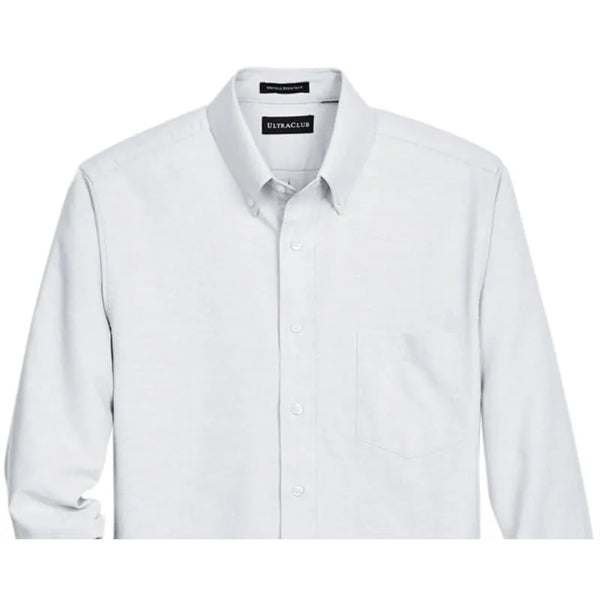 UltraClub Men's Classic Wrinkle-Resistant Long-Sleeve Oxford