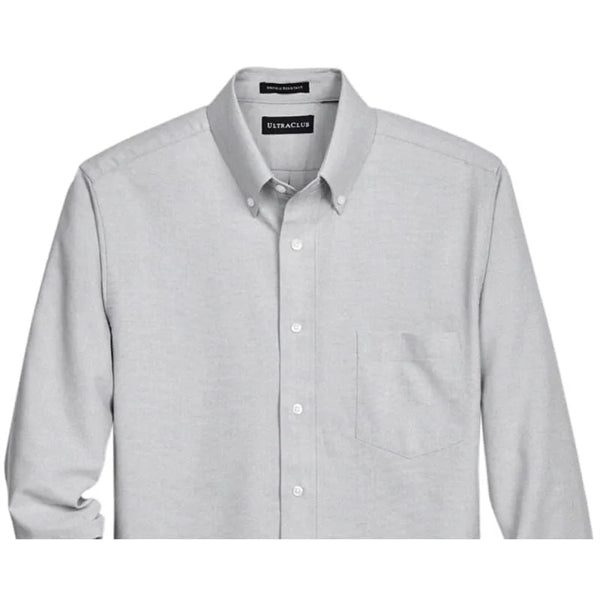 UltraClub Men's Classic Wrinkle-Resistant Long-Sleeve Oxford
