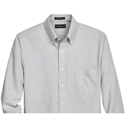 UltraClub Men's Classic Wrinkle-Resistant Long-Sleeve Oxford
