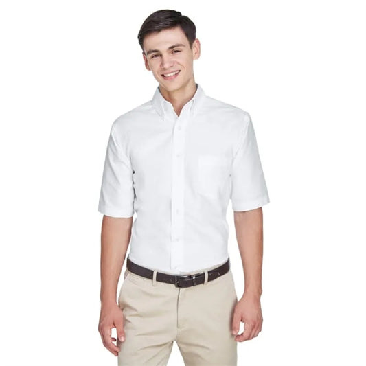 UltraClub Men's Classic Wrinkle-Resistant Short-Sleeve Ox...