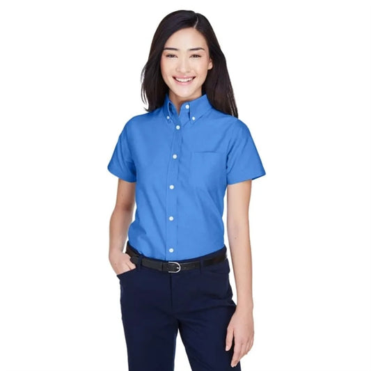 UltraClub Ladies' Classic Wrinkle-Resistant Short-Sleeve ...
