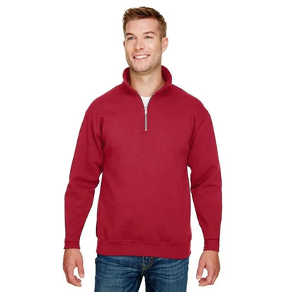 Bayside Unisex 9.5 Oz., 80/20 Quarter-Zip Pullover Sweats...