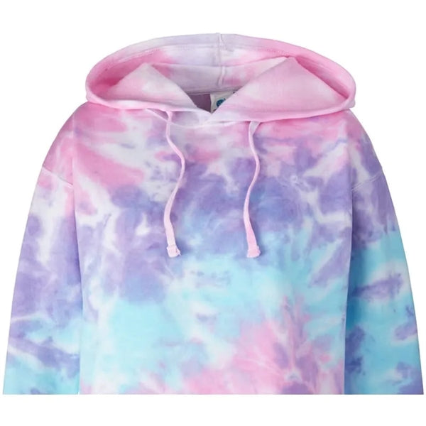 Tie-Dye Ladies' Cropped Hooded Sweatshirt