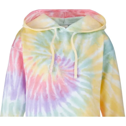 Tie-Dye Ladies' Cropped Hooded Sweatshirt